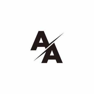 Logo Harfi Monogramı / Modern logo tasarımları Siyah Renk ve Beyaz arkaplan üzerine şablon