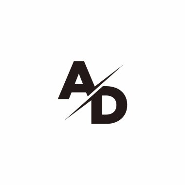 Logo Harfi Monogramı / Modern logo tasarımları Siyah Renk ve Beyaz arkaplan üzerine şablon