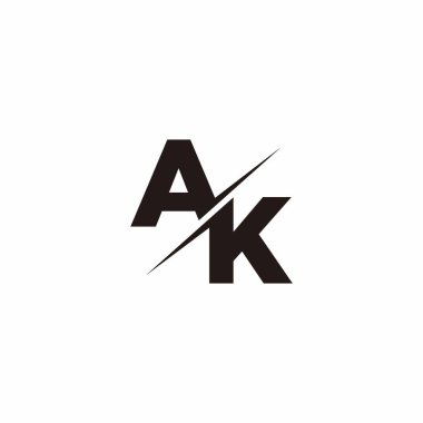 Logo Harfi Monogramı / Modern logo tasarımları Siyah Renk ve Beyaz arkaplan üzerine şablon