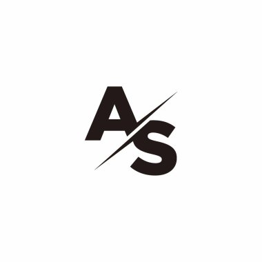 Logo Harfi Monogramı / Modern logo tasarımları Siyah Renk ve Beyaz arkaplan üzerine şablon