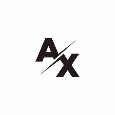 Logo Harfi Monogramı / Modern logo tasarımları Siyah Renk ve Beyaz arkaplan üzerine şablon