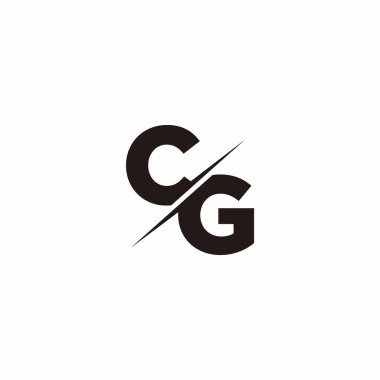 Logo Harfi Monogramı / Modern logo tasarımları Siyah Renk ve Beyaz arkaplan üzerine şablon