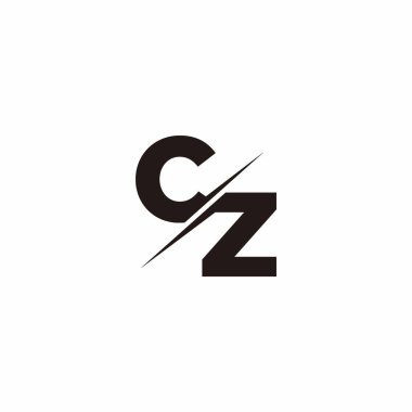 Logo Harfi Monogramı / Modern logo tasarımları Siyah Renk ve Beyaz arkaplan üzerine şablon