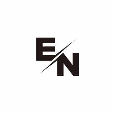 Logo Harfi Monogramı / Modern logo tasarımları Siyah Renk ve Beyaz arkaplan üzerine şablon