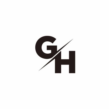 Logo Harfi Monogramı / Modern logo tasarımları Siyah Renk ve Beyaz arkaplan üzerine şablon