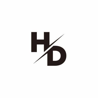 Logo Harfi Monogramı / Modern logo tasarımları Siyah Renk ve Beyaz arkaplan üzerine şablon