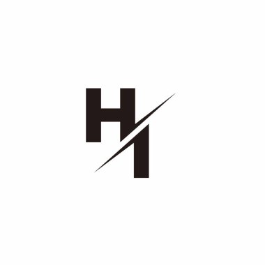 Logo Harfi Monogramı / Modern logo tasarımları Siyah Renk ve Beyaz arkaplan üzerine şablon