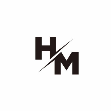 Logo Harfi Monogramı / Modern logo tasarımları Siyah Renk ve Beyaz arkaplan üzerine şablon