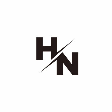 Logo Harfi Monogramı / Modern logo tasarımları Siyah Renk ve Beyaz arkaplan üzerine şablon