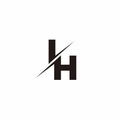 Logo Harfi Monogramı / Modern logo tasarımları Siyah Renk ve Beyaz arkaplan üzerine şablon