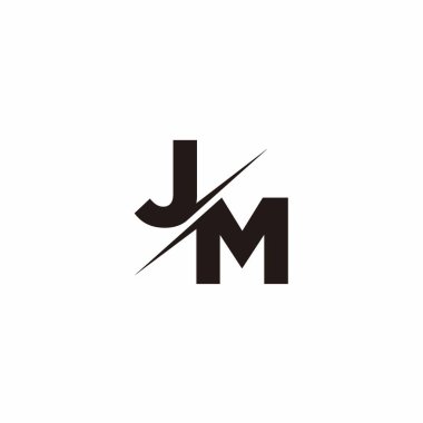 Logo Harfi Monogramı / Modern logo tasarımları Siyah Renk ve Beyaz arkaplan üzerine şablon