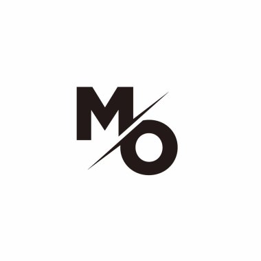 Logo Harfi Monogramı / Modern logo tasarımları Siyah Renk ve Beyaz arkaplan üzerine şablon