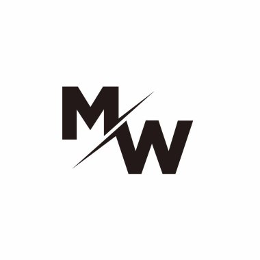 Logo Harfi Monogramı / Modern logo tasarımları Siyah Renk ve Beyaz arkaplan üzerine şablon