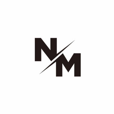 Logo Harfi Monogramı / Modern logo tasarımları Siyah Renk ve Beyaz arkaplan üzerine şablon