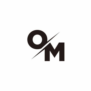 Logo Harfi Monogramı / Modern logo tasarımları Siyah Renk ve Beyaz arkaplan üzerine şablon