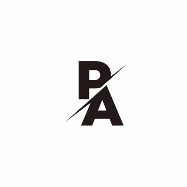 Logo Harfi Monogramı / Modern logo tasarımları Siyah Renk ve Beyaz arkaplan üzerine şablon