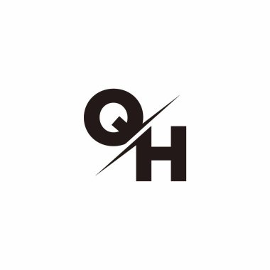 Logo Harfi Monogramı / Modern logo tasarımları Siyah Renk ve Beyaz arkaplan üzerine şablon