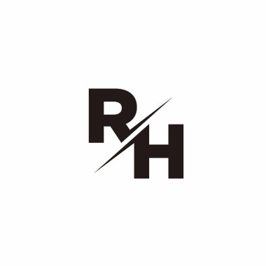 Logo Harfi Monogramı / Modern logo tasarımları Siyah Renk ve Beyaz arkaplan üzerine şablon