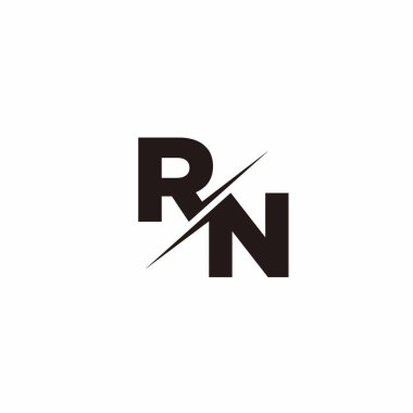 Logo Harfi Monogramı / Modern logo tasarımları Siyah Renk ve Beyaz arkaplan üzerine şablon