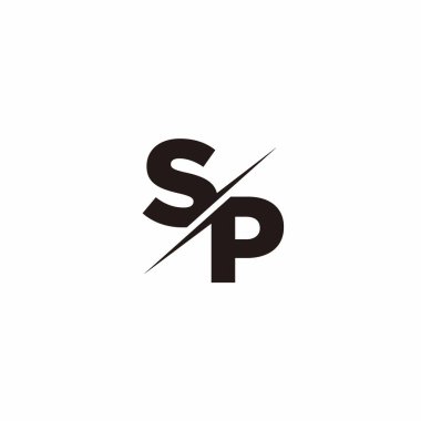 Logo Harfi Monogramı / Modern logo tasarımları Siyah Renk ve Beyaz arkaplan üzerine şablon