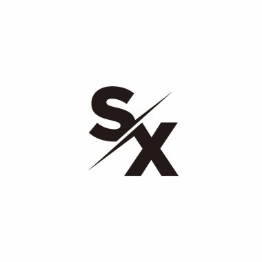 Logo Harfi Monogramı / Modern logo tasarımları Siyah Renk ve Beyaz arkaplan üzerine şablon