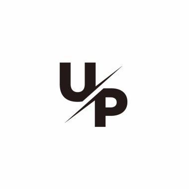 Logo Harfi Monogramı / Modern logo tasarımları Siyah Renk ve Beyaz arkaplan üzerine şablon