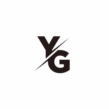 Logo Harfi Monogramı / Modern logo tasarımları Siyah Renk ve Beyaz arkaplan üzerine şablon