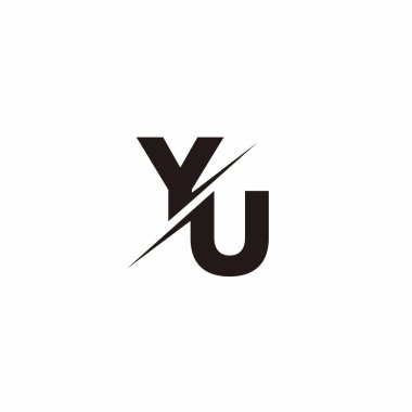 Logo Harfi Monogramı / Modern logo tasarımları Siyah Renk ve Beyaz arkaplan üzerine şablon