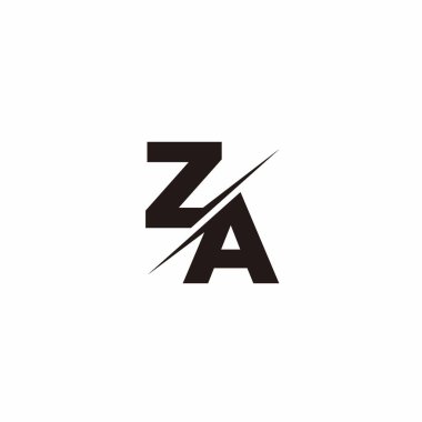 Logo Harfi Monogramı / Modern logo tasarımları Siyah Renk ve Beyaz arkaplan üzerine şablon