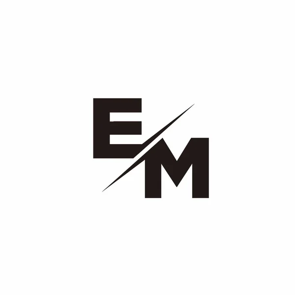 Logo Letter Monogram Slash Dengan Logo Modern Desain Templat Pada - Stok Vektor
