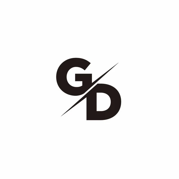 Logo Letter Monogram Slash Mit Modernen Logo Designs Vorlage Auf — Stockvektor