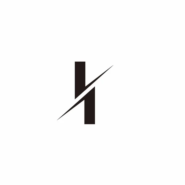 Logo Letter Monogram Slash Сучасними Дизайнами Логотипів Шаблон Чорному Кольорі — стоковий вектор