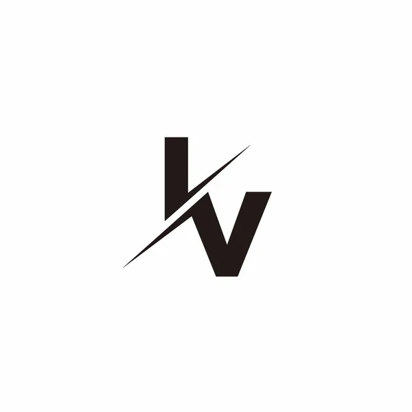 Λογότυπο Γράμμα Monogram Slash Μοντέρνο Λογότυπο Σχεδιάζει Πρότυπο Μαύρο Χρώμα — Διανυσματικό Αρχείο