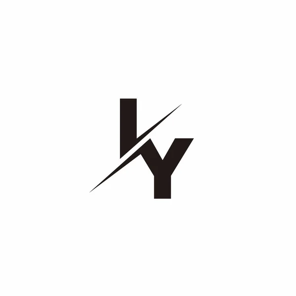 Logo Letter Monogram Slash Met Moderne Logo Ontwerpen Sjabloon Zwarte — Stockvector