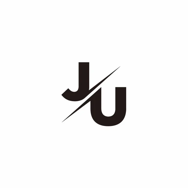 Logo Letter Monogram Slash Сучасними Дизайнами Логотипів Шаблон Чорному Кольорі — стоковий вектор