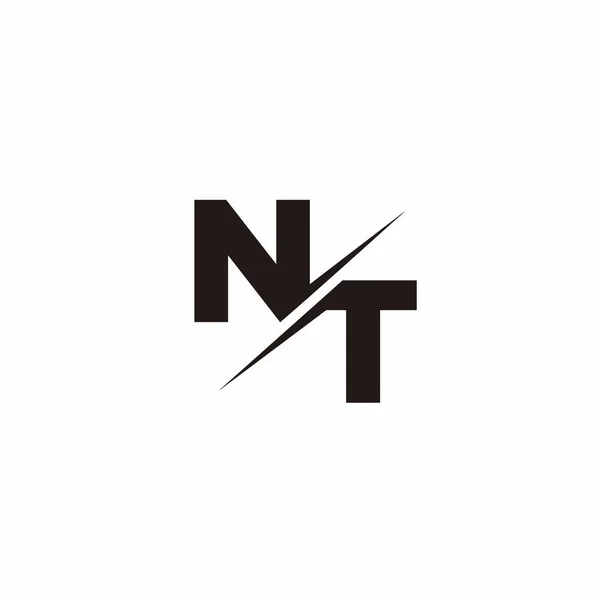 Logo Brev Monogram Snedstreck Med Modern Logotyp Mönster Mall Svart — Stock vektor