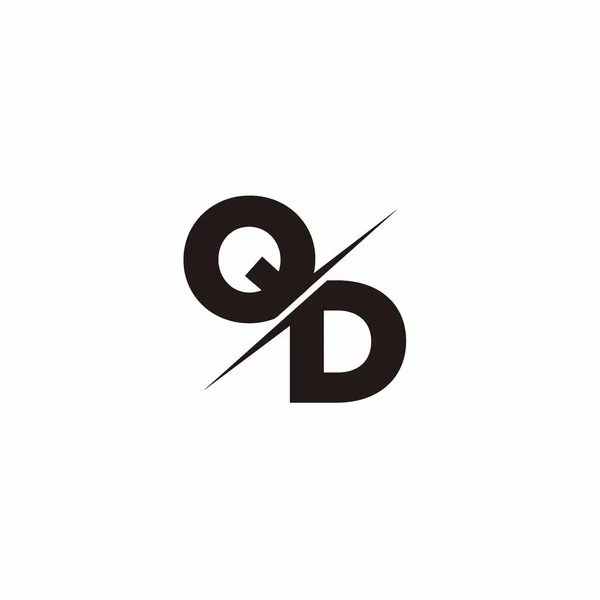 Logo List Monogram Ukośnik Nowoczesnym Wzorem Logo Czarnym Kolorze Białym — Wektor stockowy