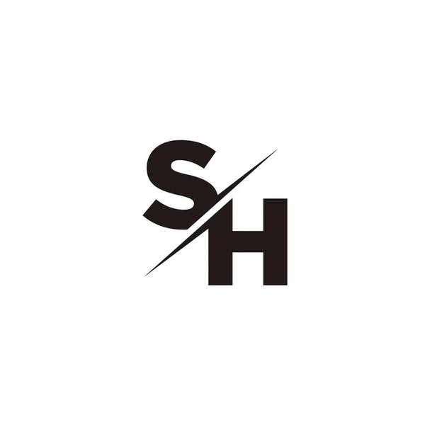 Логотип Letter Monogram Slash Современным Шаблоном Логотипа Черно Белом Фоне — стоковый вектор