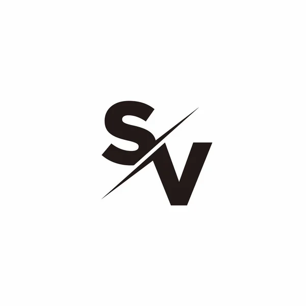 Logo Carta Monograma Slash Con Plantilla Diseños Logotipo Moderno Color — Vector de stock
