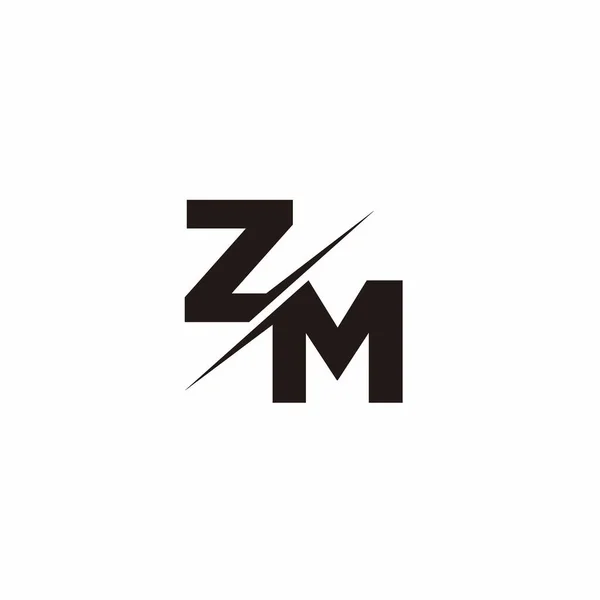 Logo Carta Monograma Slash Con Plantilla Diseños Logotipo Moderno Color — Vector de stock