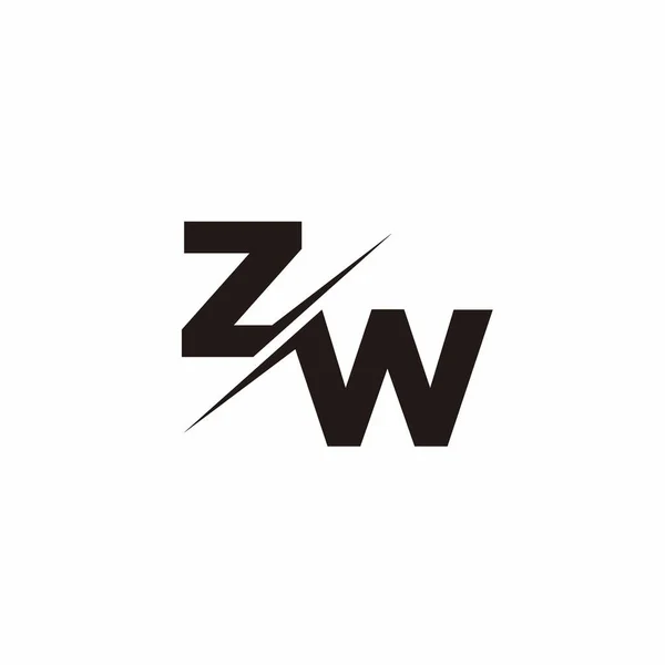 Logo List Monogram Ukośnik Nowoczesnym Wzorem Logo Czarnym Kolorze Białym — Wektor stockowy