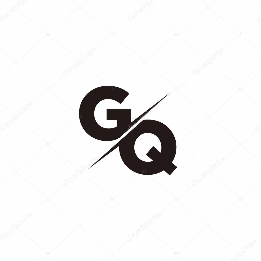 Logo Letter Monogram Slash with Modern logo designs template on Black Color and White background