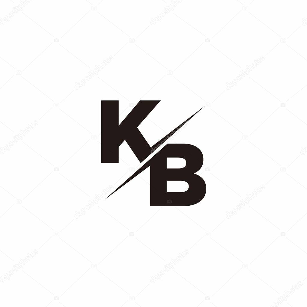 Logo Letter Monogram Slash with Modern logo designs template on Black Color and White background