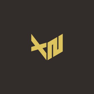 Logo Harfi İlk Logosu Altın ve Kara Arkaplan Şablonu, Vektör simgesi modern