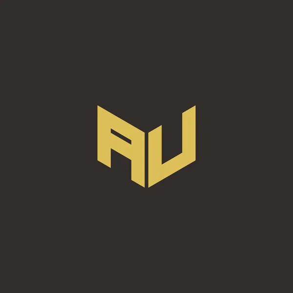 Logo Letter Initial Logo Designs Template Gold Black Background Ícone — Vetor de Stock