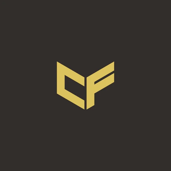 Логотип Літера Початковий Дизайн Логотипу Шаблон Золотим Чорним Тлом Векторна — стоковий вектор