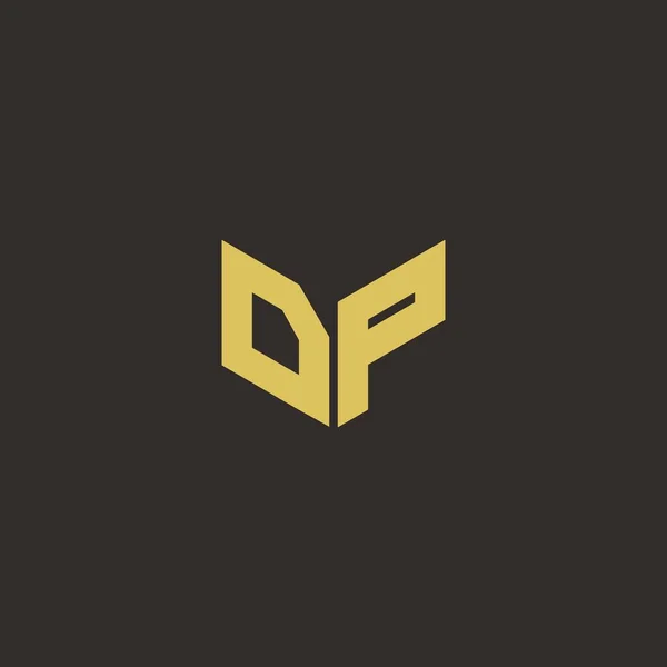 Logo Letter Initiële Logo Ontwerpen Template Met Goud Zwarte Achtergrond — Stockvector
