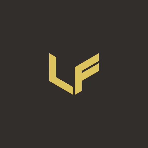 Logo Letter Initial Logo Designs Template Gold Black Background 아이콘 — 스톡 벡터