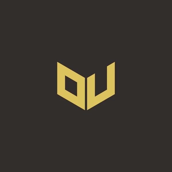 Logo Letter Initial Logo Designs Template Gold Black Background 아이콘 — 스톡 벡터