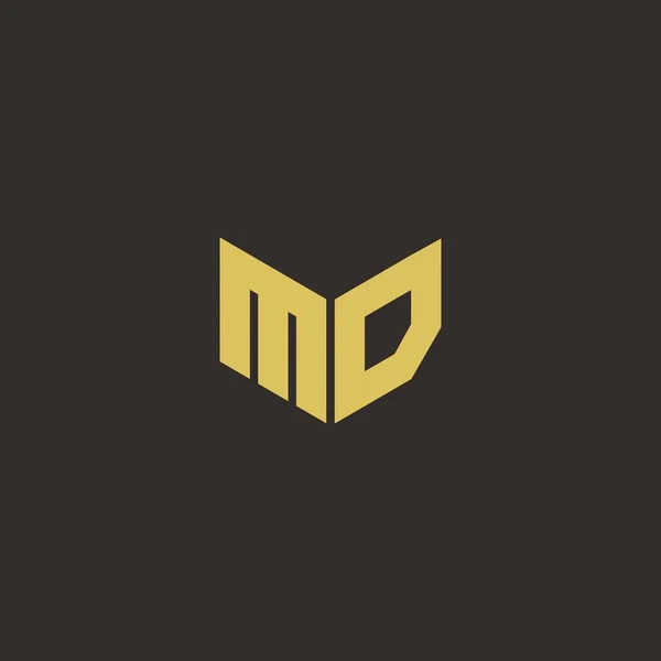 Logo Letter Initiële Logo Ontwerpen Template Met Goud Zwarte Achtergrond — Stockvector